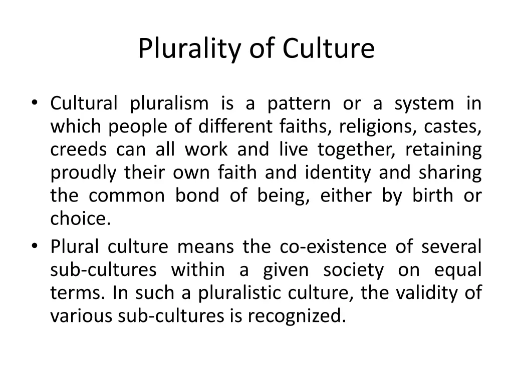 plurality of culture