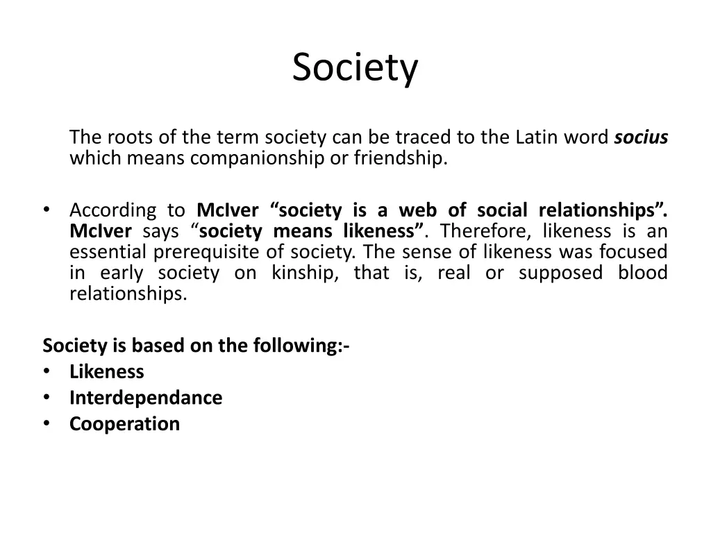 society