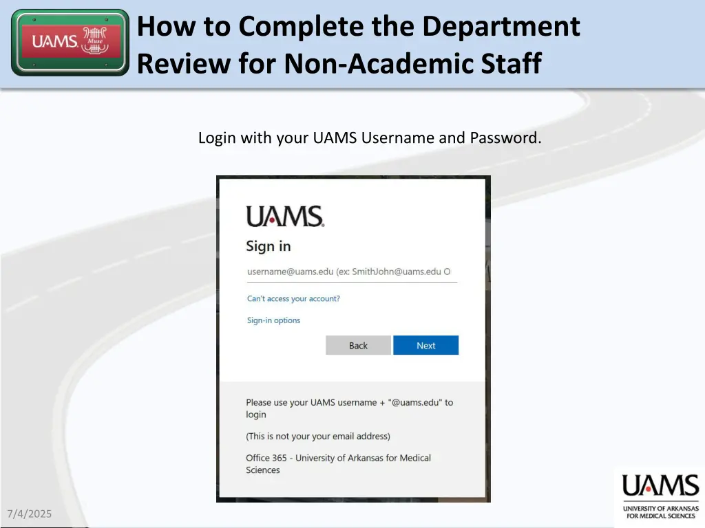 how to complete the department review 1