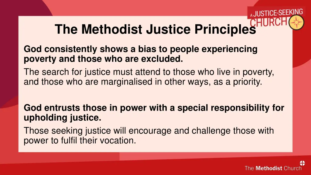 the methodist justice principles 1