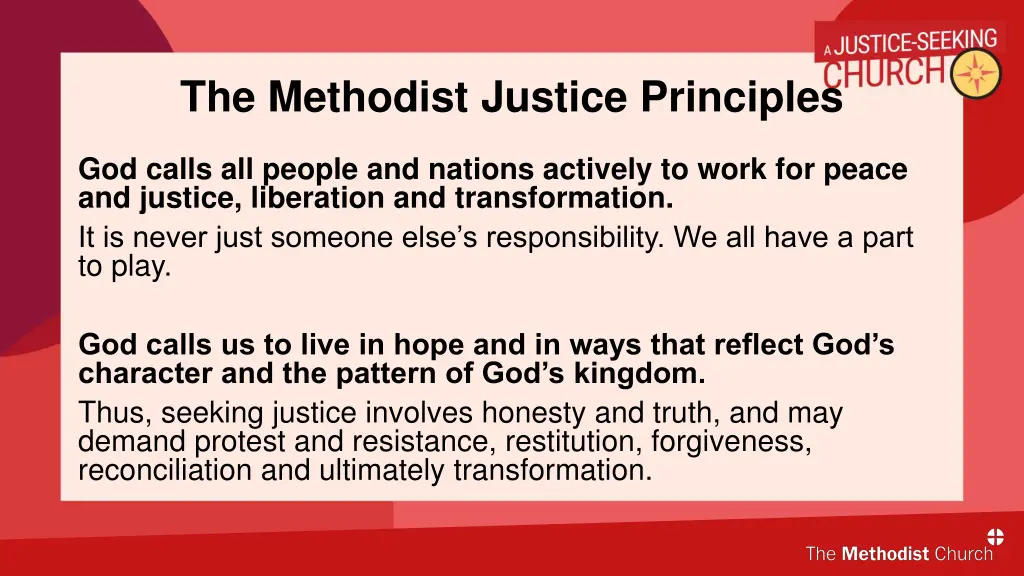 the methodist justice principles 2