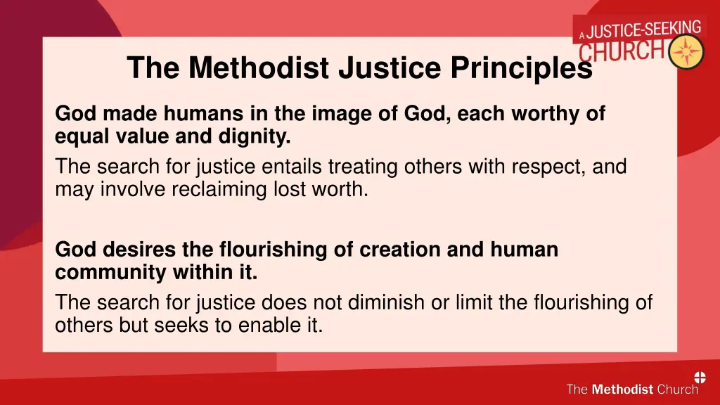 the methodist justice principles