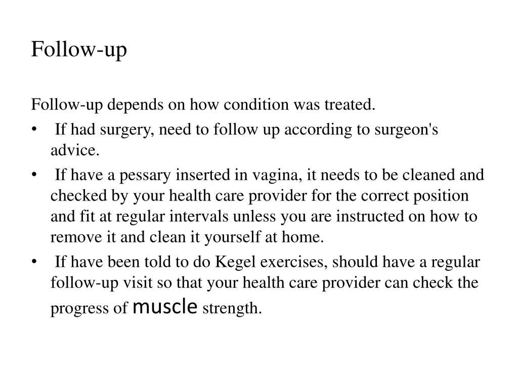 follow up