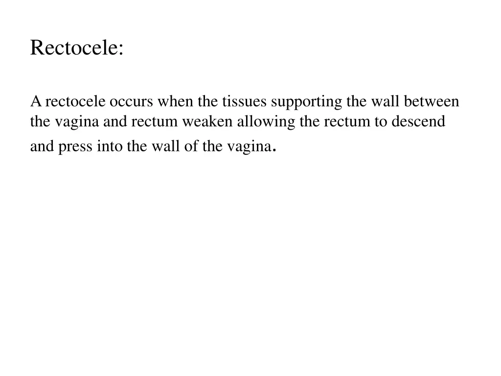 rectocele