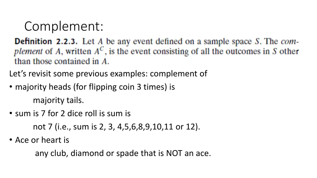 complement