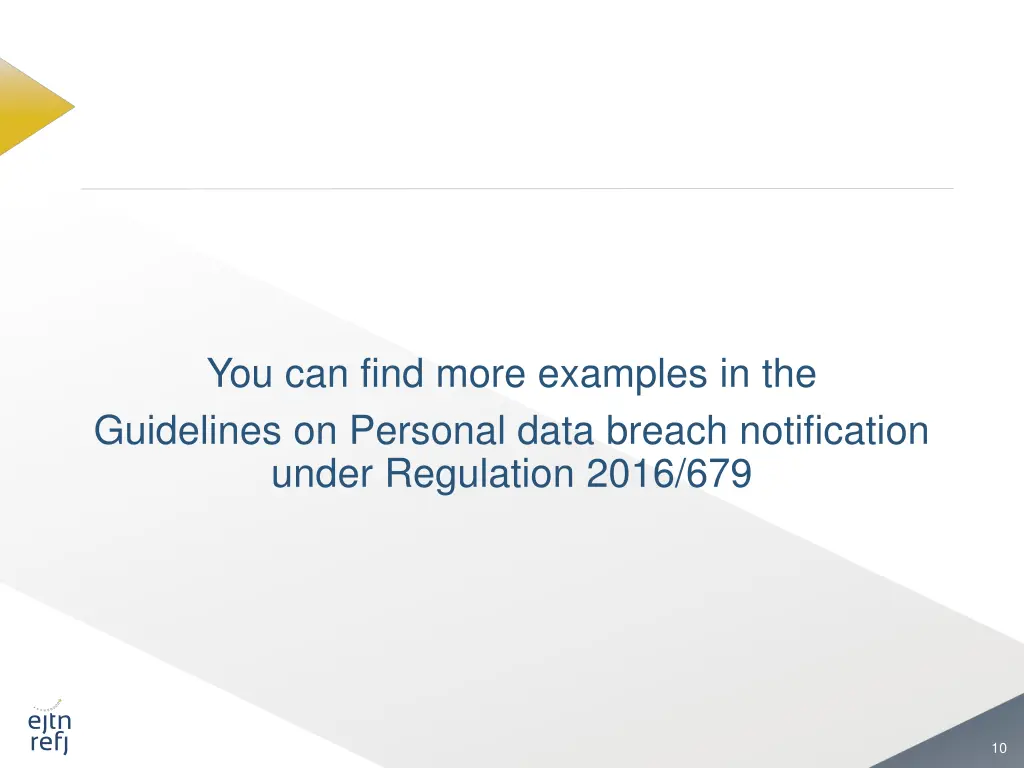 you can find more examples in the guidelines