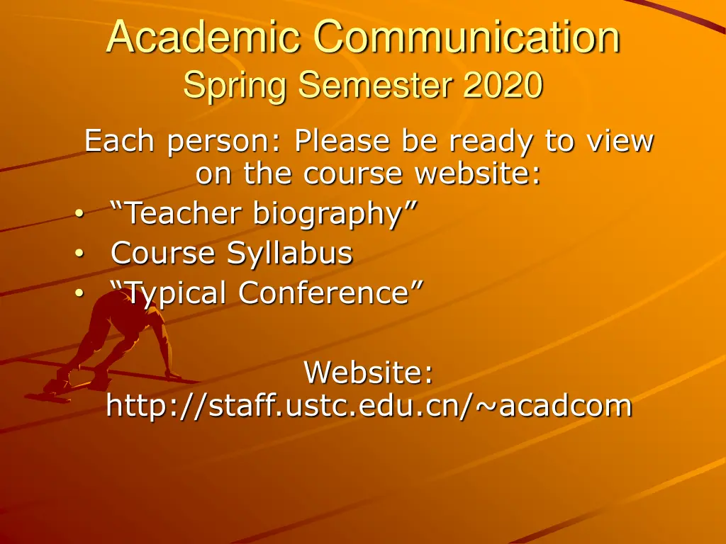 academic communication spring semester 2020