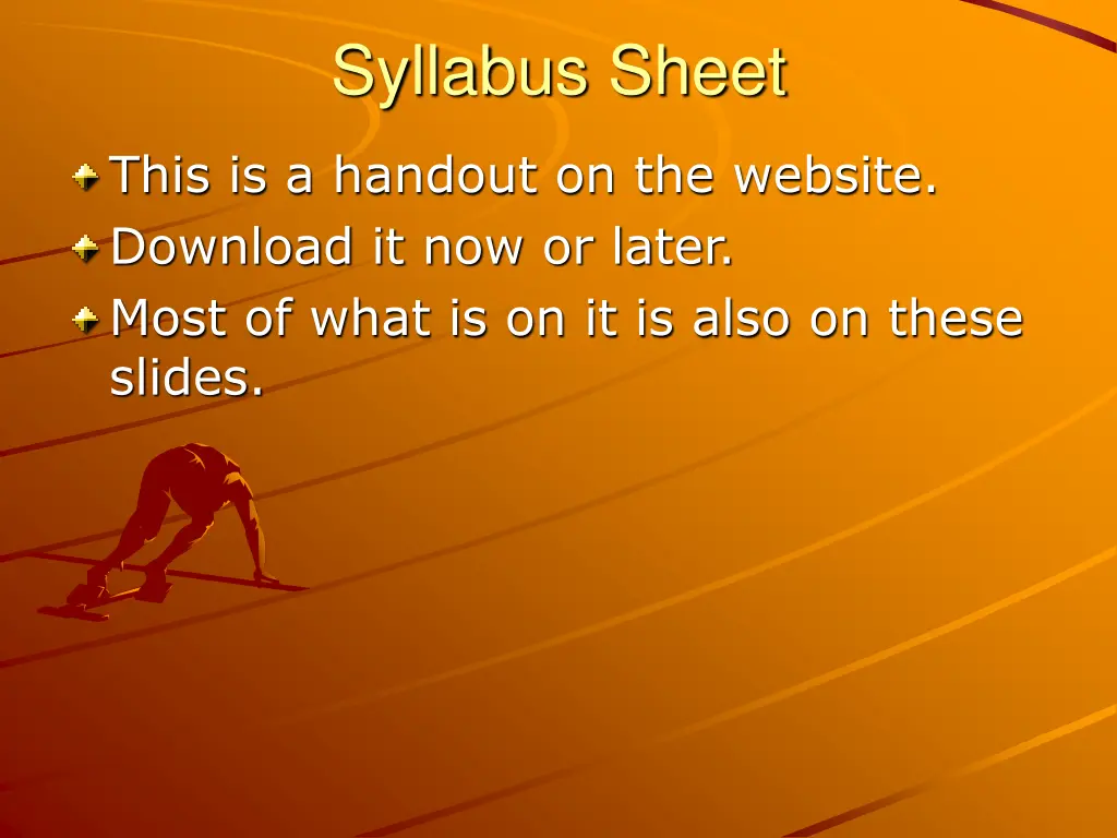 syllabus sheet