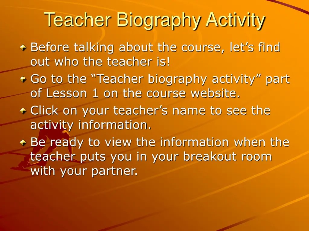 teacher biography activity