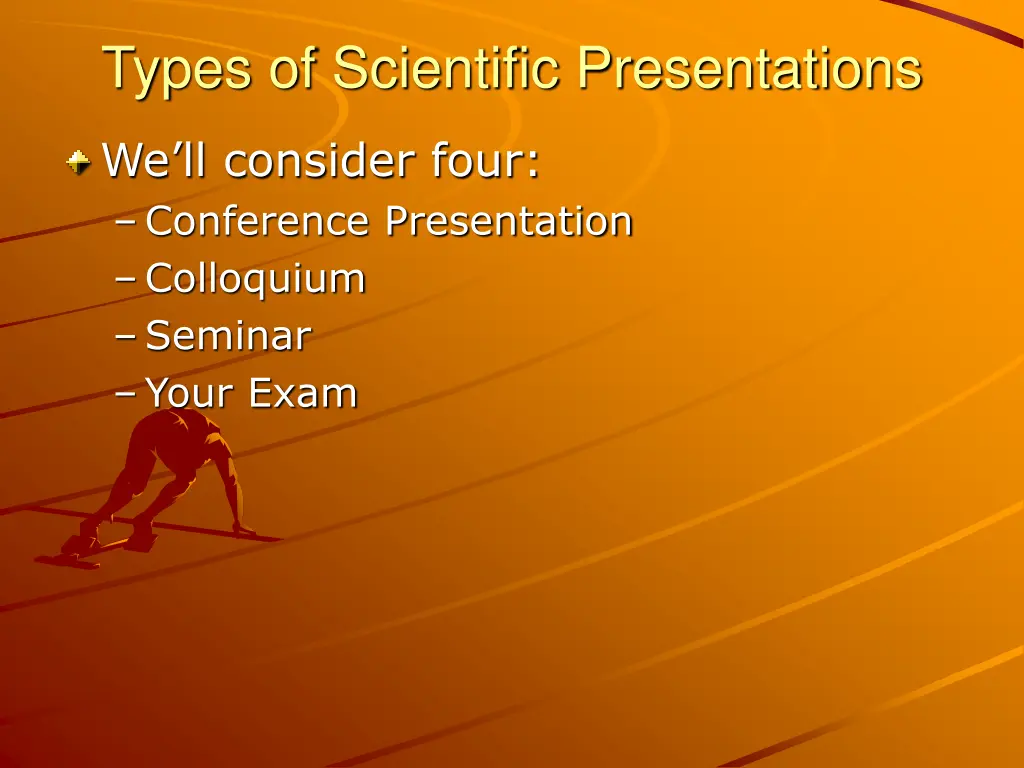 types of scientific presentations