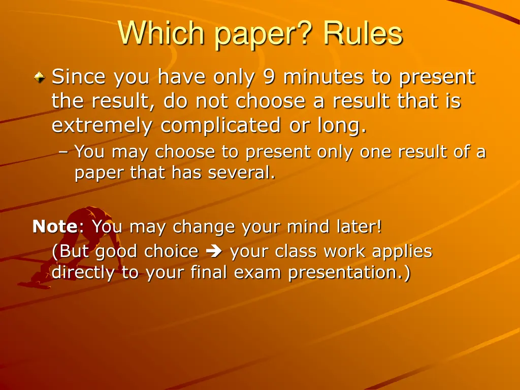 which paper rules 1