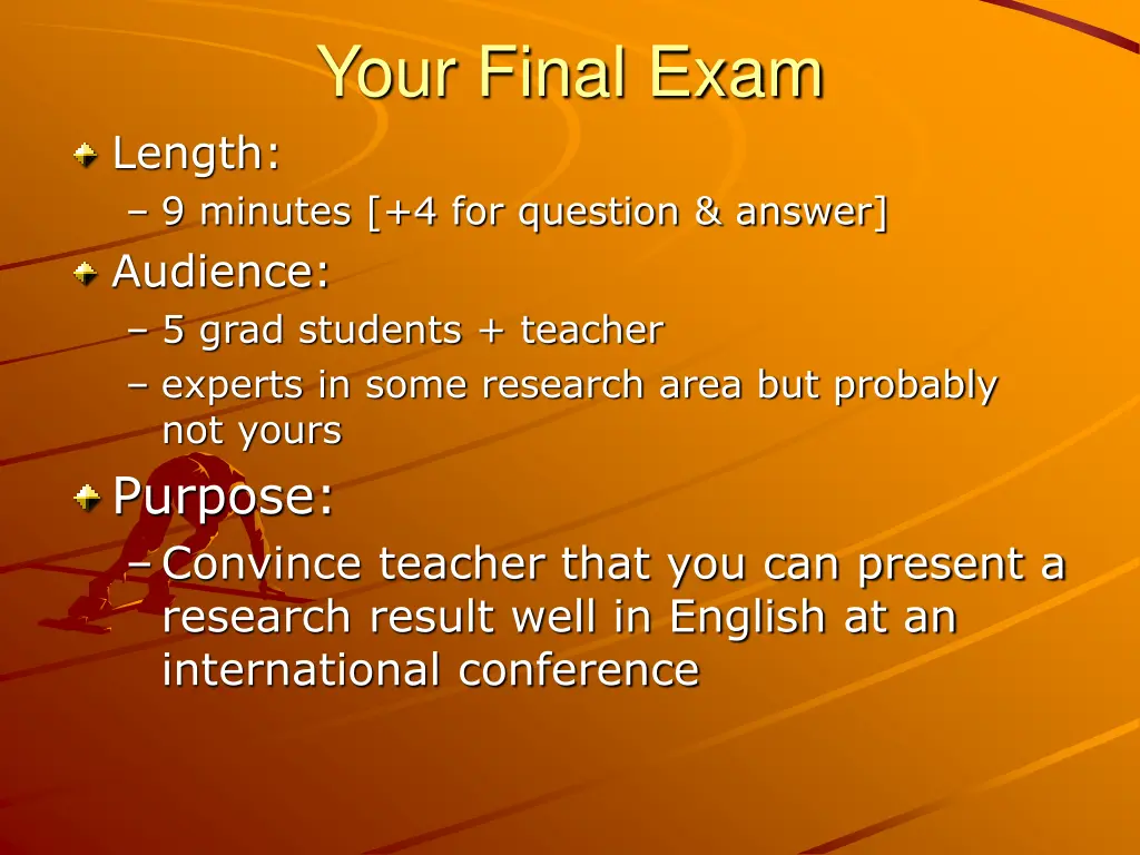 your final exam