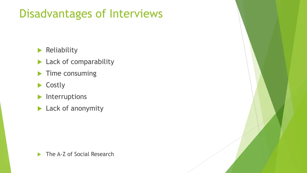 disadvantages of interviews