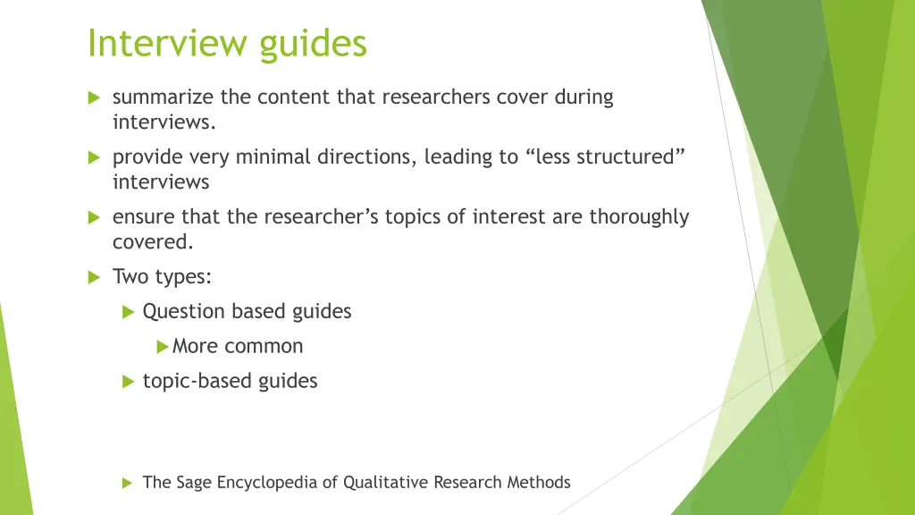 interview guides