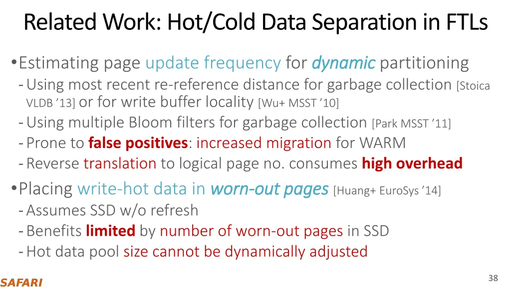 related work hot cold data separation in ftls 1