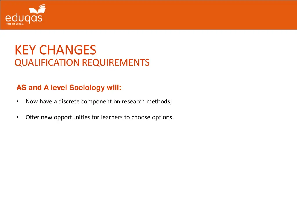 key changes qualification requirements 2