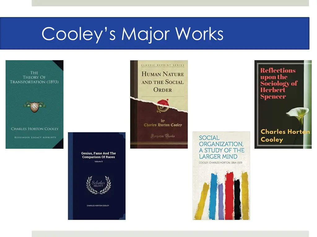 cooley s major works