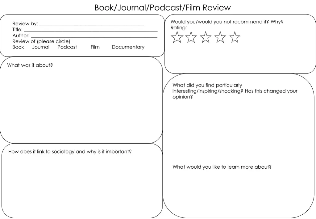 book journal podcast film review