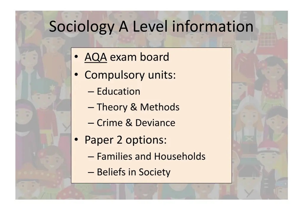 sociology a level information