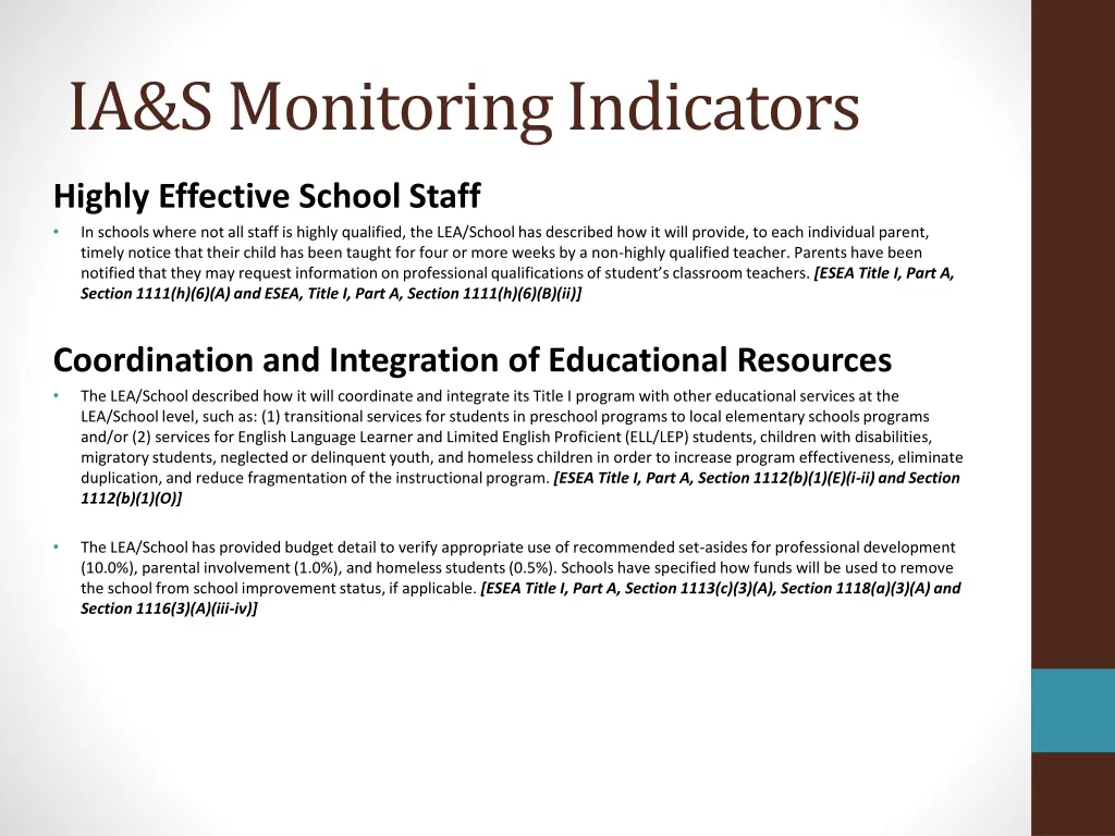 ia s monitoring indicators 1