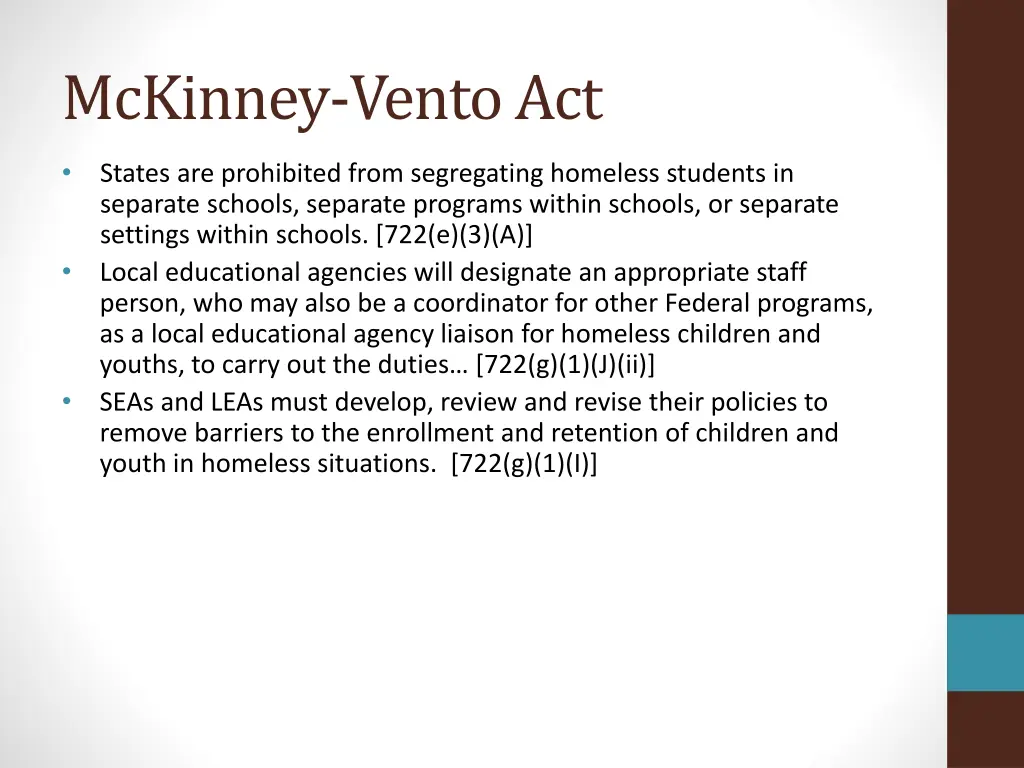 mckinney vento act 1