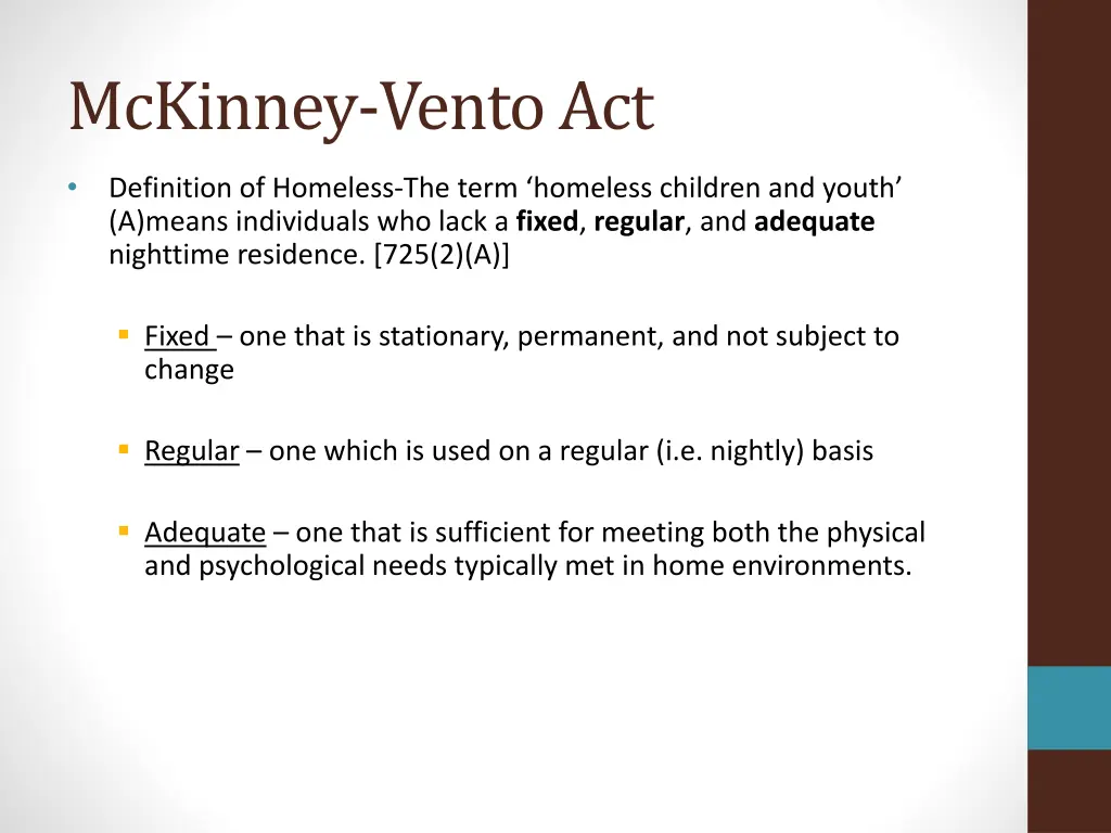 mckinney vento act
