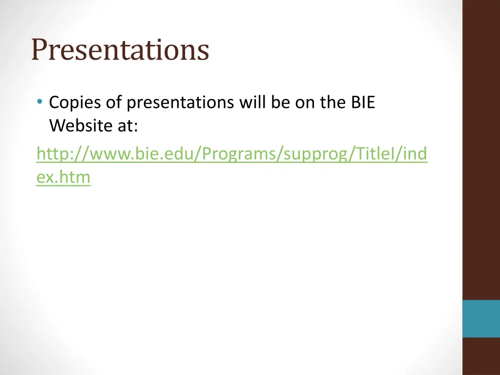 presentations