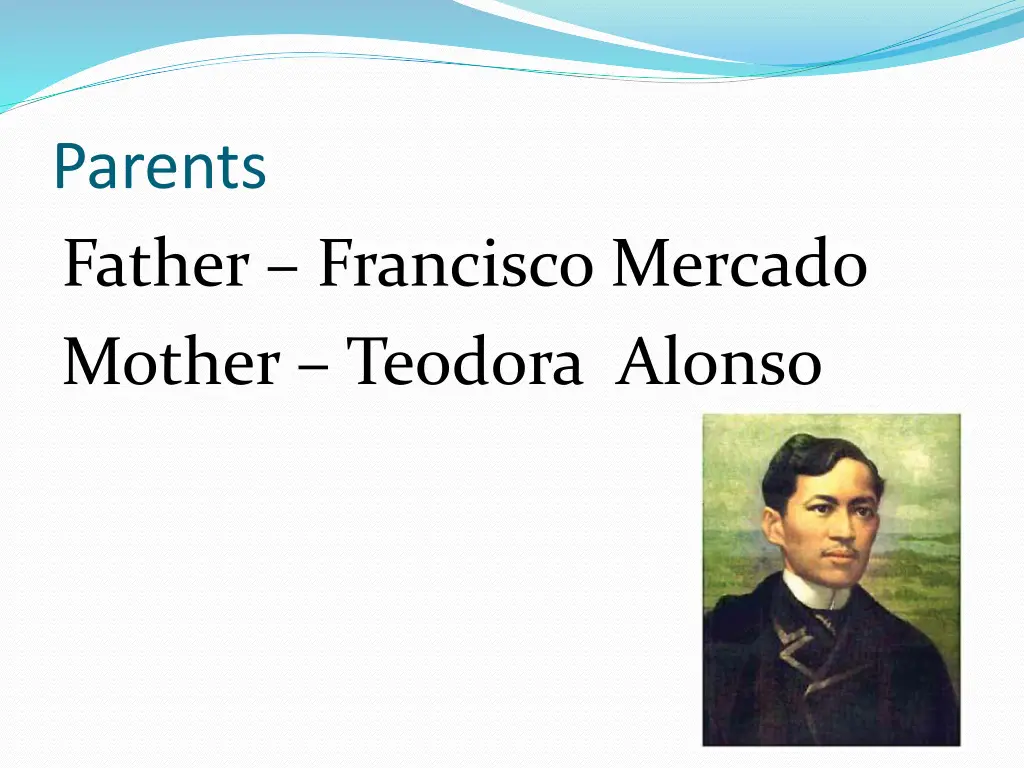 parents father francisco mercado mother teodora