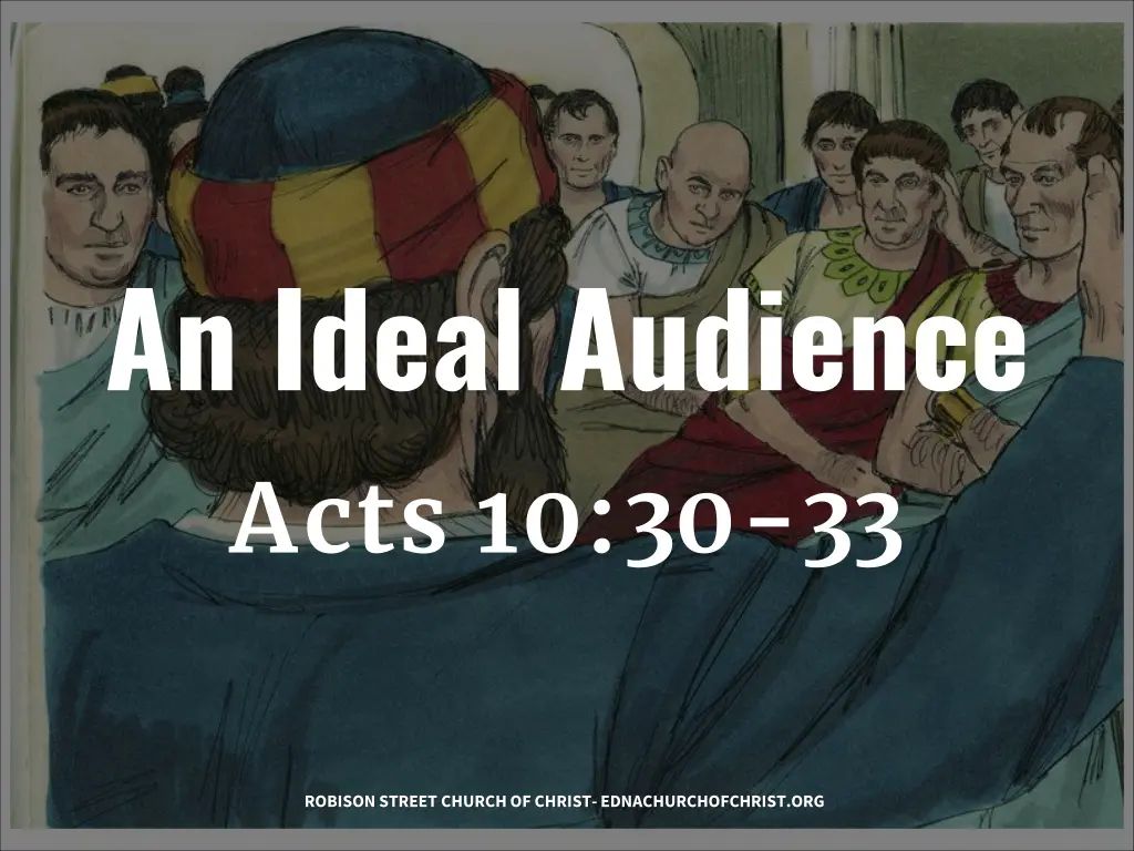 an ideal audience acts 10 30 33 1