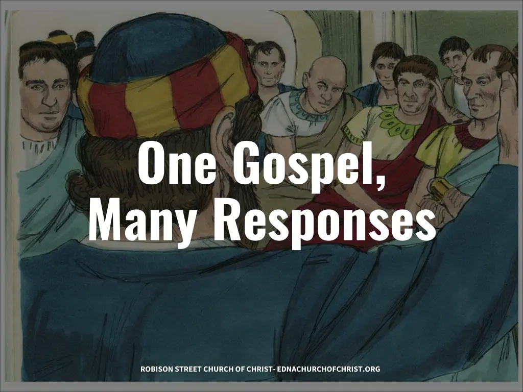 one gospel many responses 1