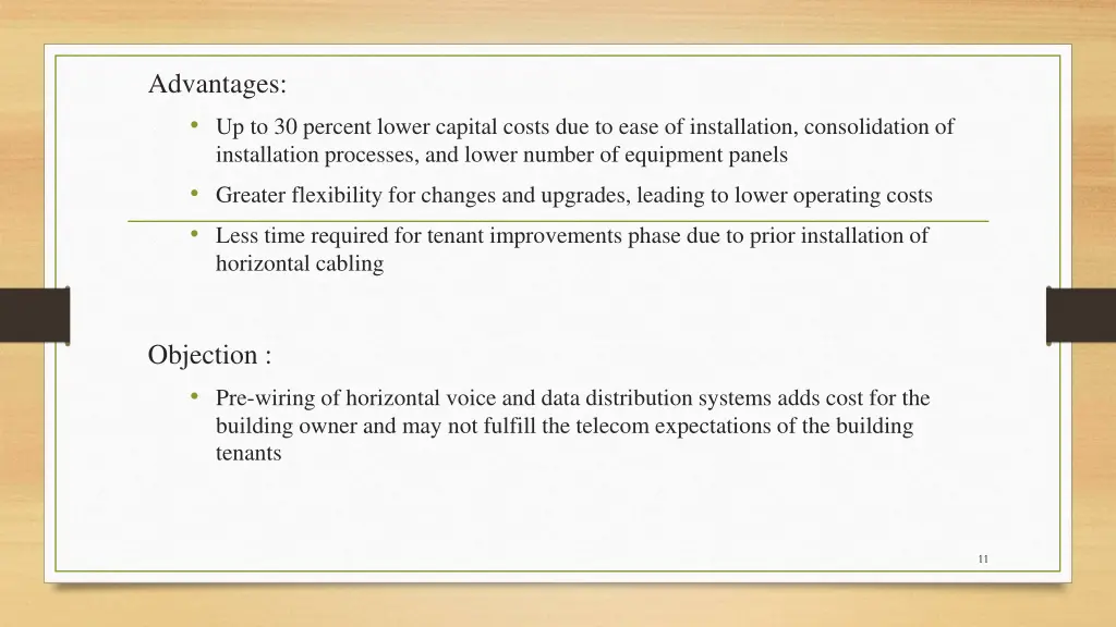 advantages up to 30 percent lower capital costs 1