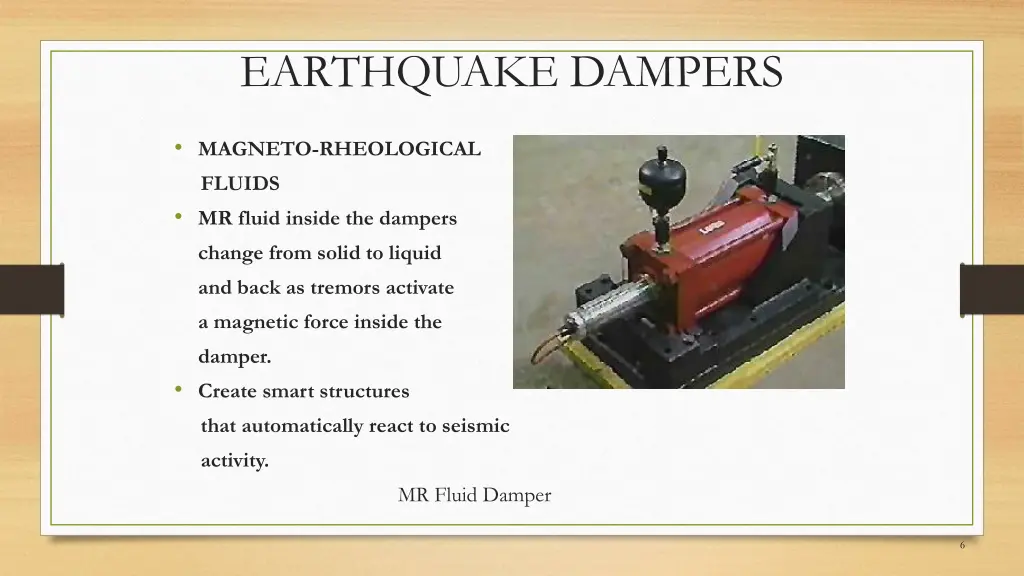 earthquake dampers
