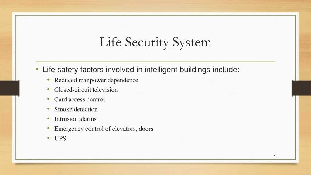 life security system