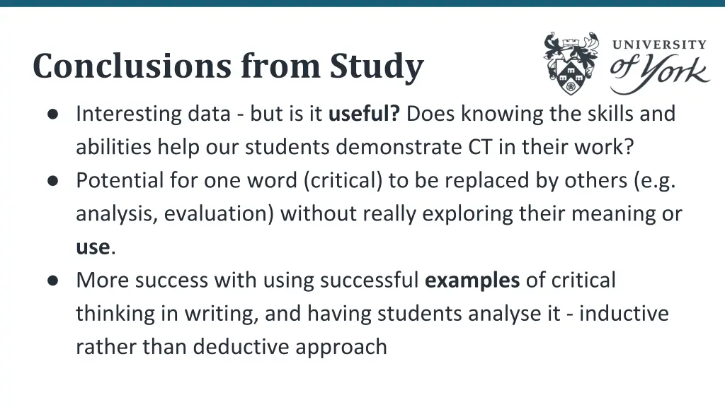 conclusions from study