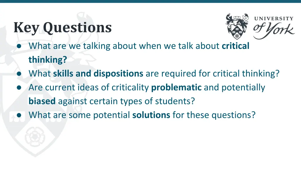 key questions