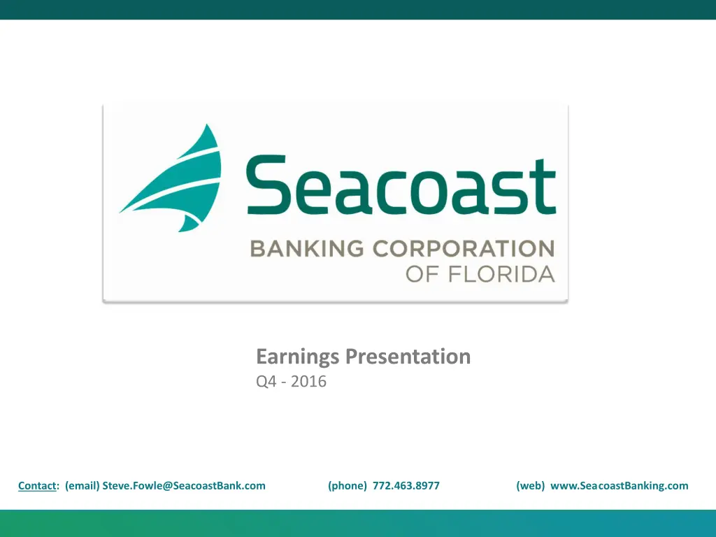earnings presentation q4 2016