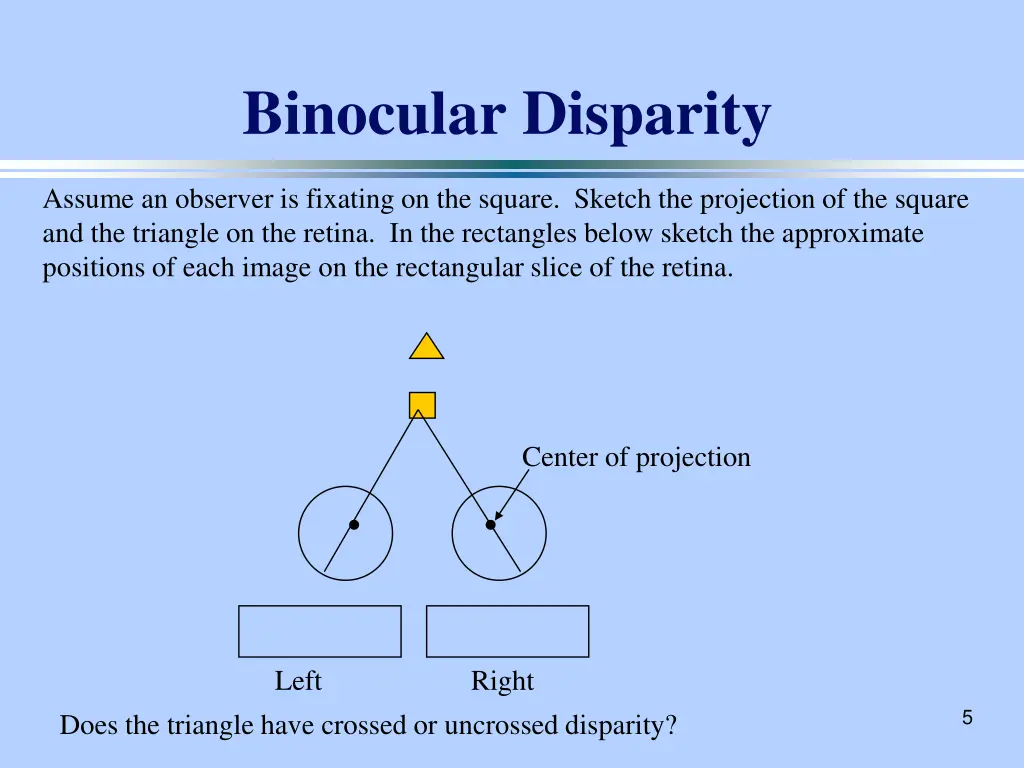 binocular disparity