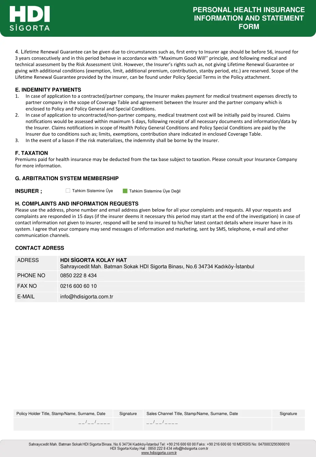 personal health insurance information 3
