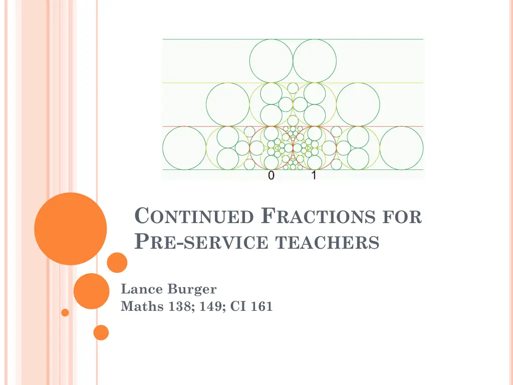 c ontinued f ractions for p re service teachers