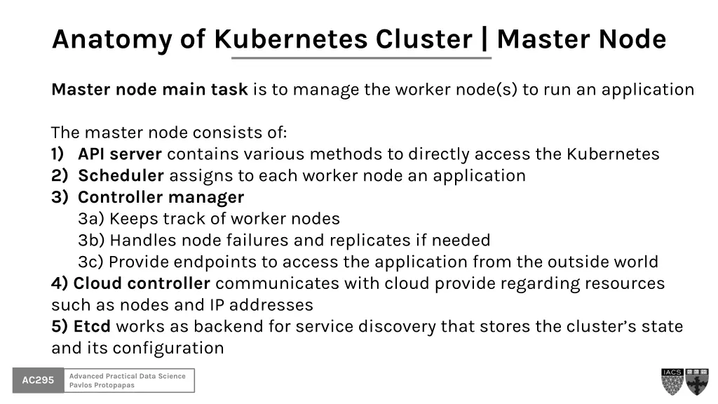 anatomy of kubernetes cluster master node 1