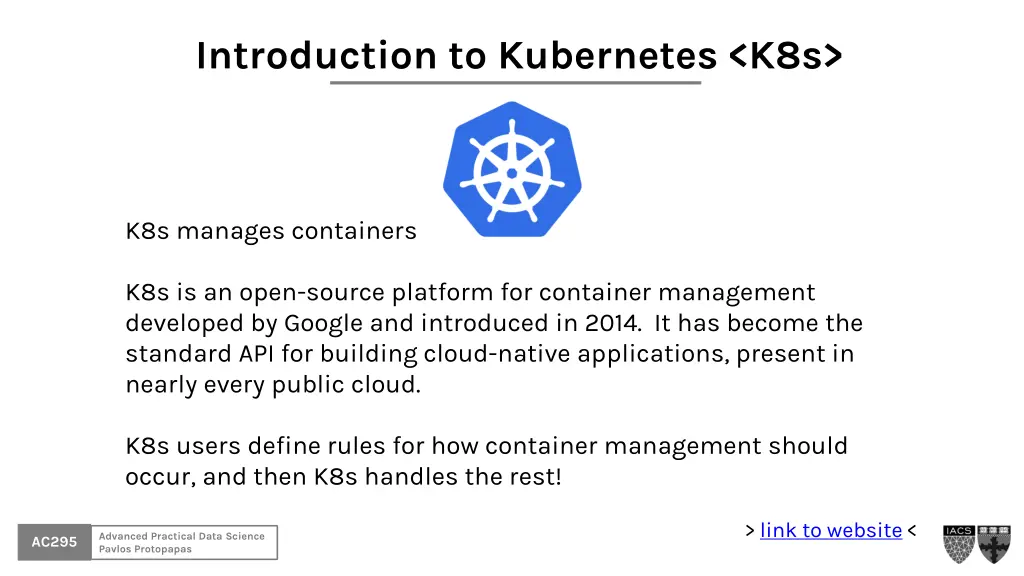 introduction to kubernetes k8s