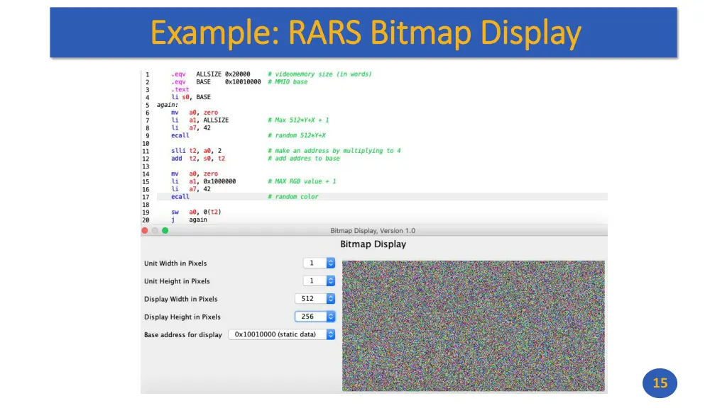 example rars bitmap display example rars bitmap