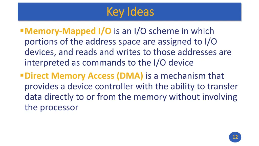 key ideas key ideas