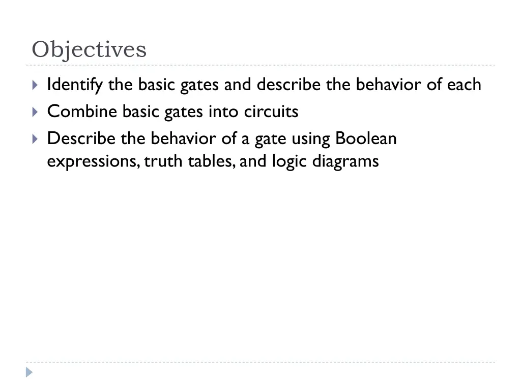 objectives