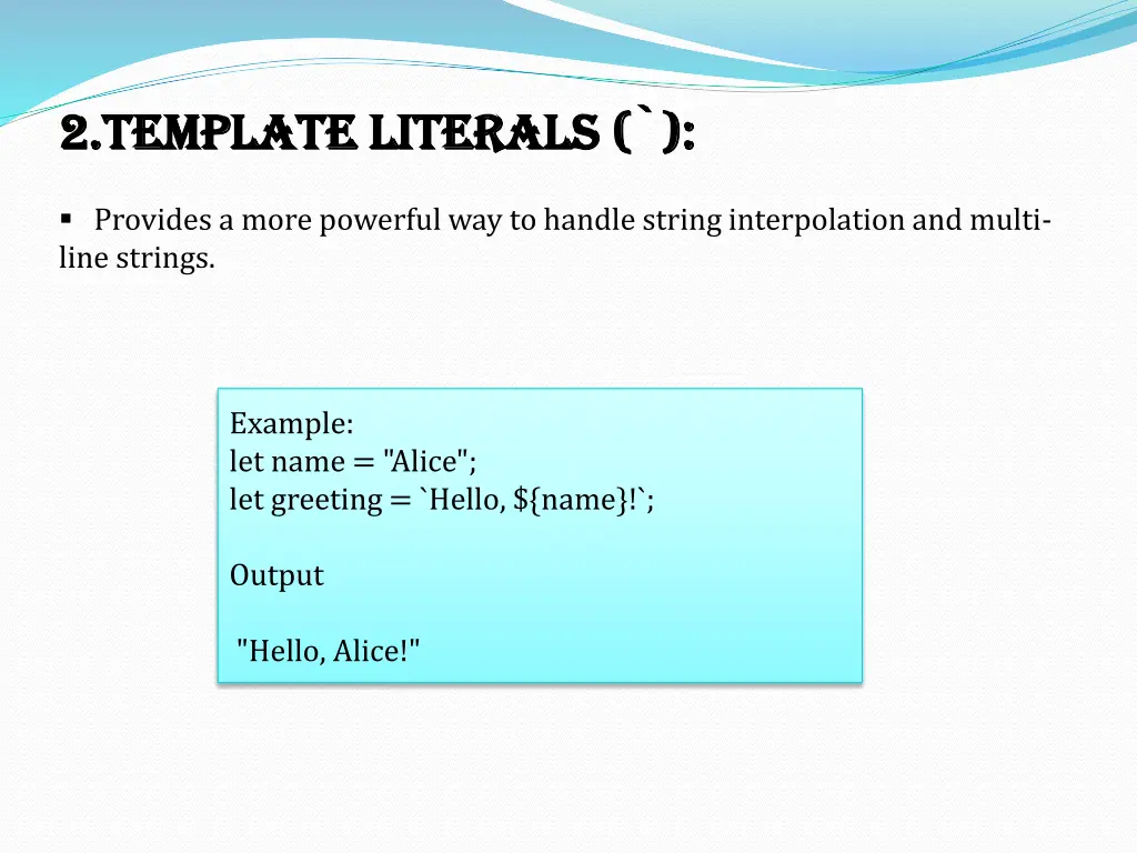 2 template literals 2 template literals