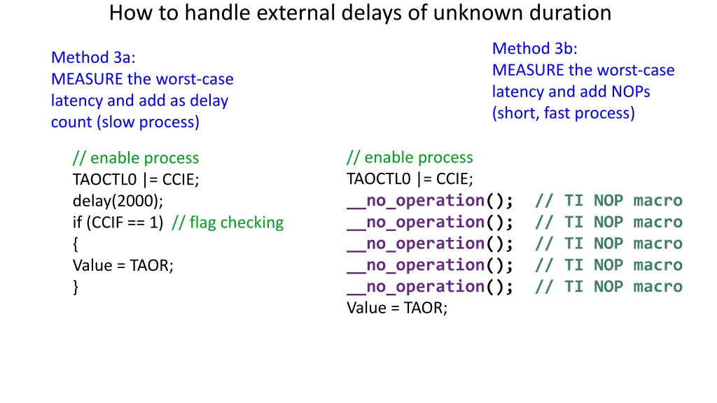 how to handle external delays of unknown duration 3