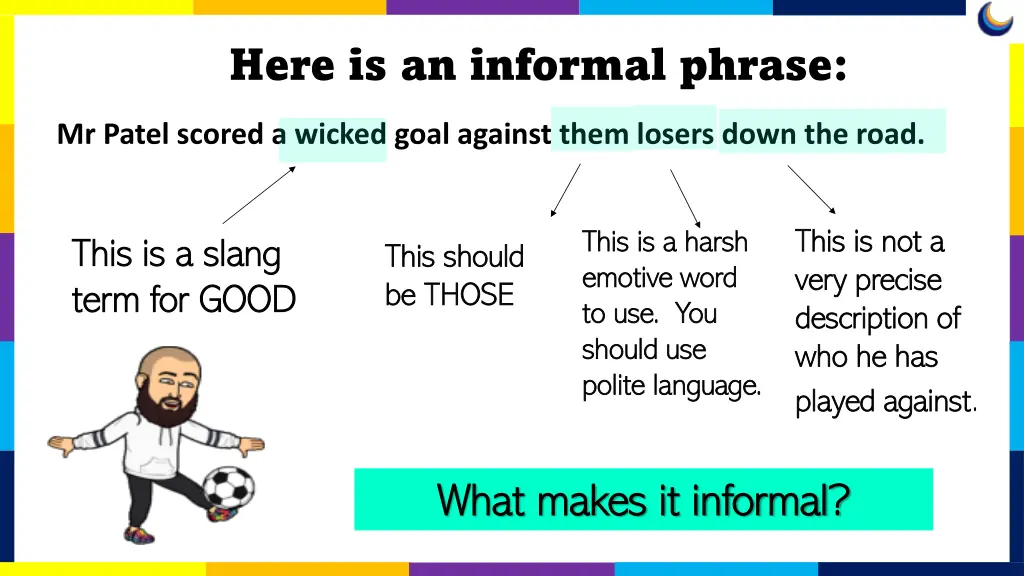 here is an informal phrase