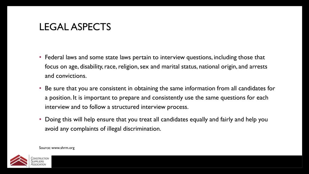 legal aspects