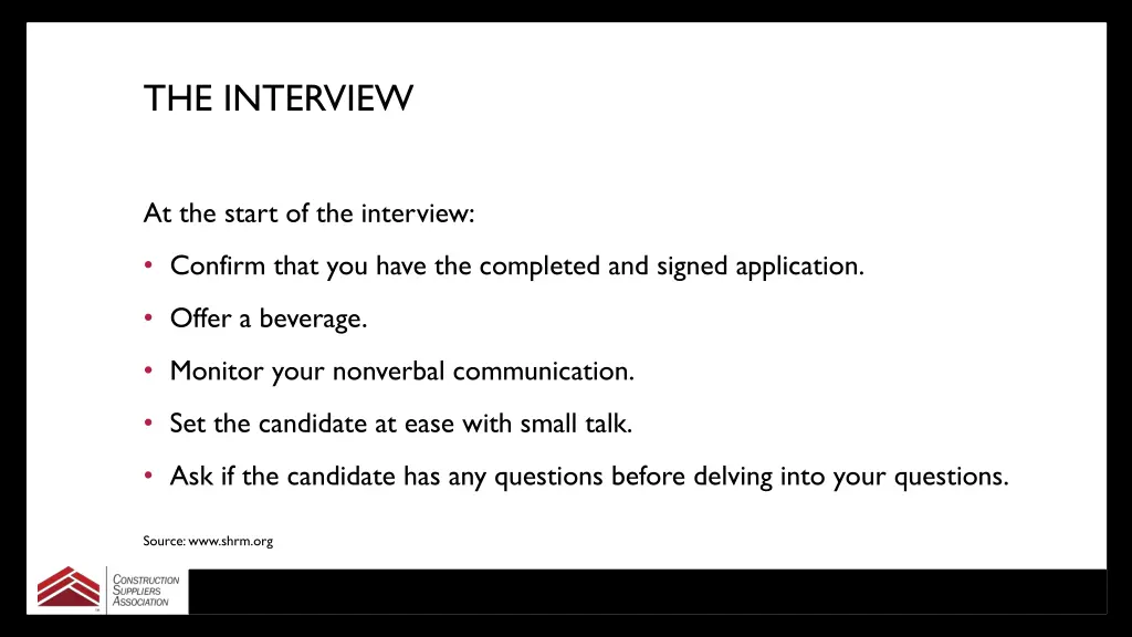the interview