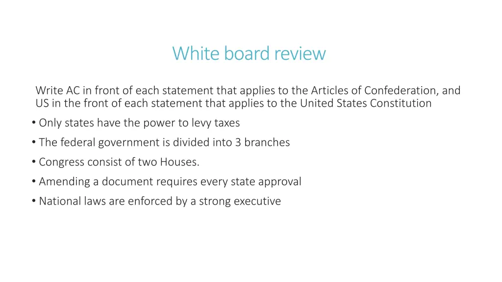 white board review